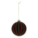 Clayre & Eef Boule de Noël Ø 8x8 cm Rouge Vert Verre