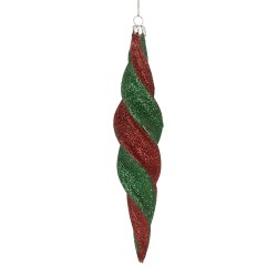 Clayre & Eef Weihnachtskugel Ø 5x22 cm Rot Grün Glas