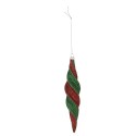 Clayre & Eef Weihnachtskugel Ø 5x22 cm Rot Grün Glas