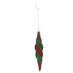 Clayre & Eef Weihnachtskugel Ø 5x22 cm Rot Grün Glas