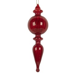 Clayre & Eef Boule de Noël Ø 5x17 cm Rouge Verre