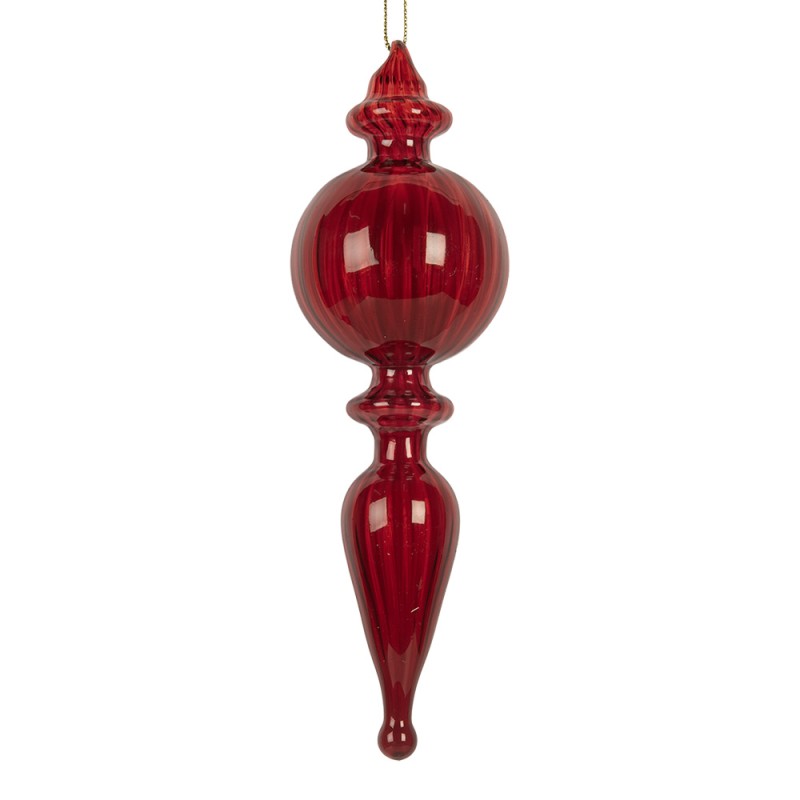 Clayre & Eef Weihnachtskugel Ø 5x17 cm Rot Glas