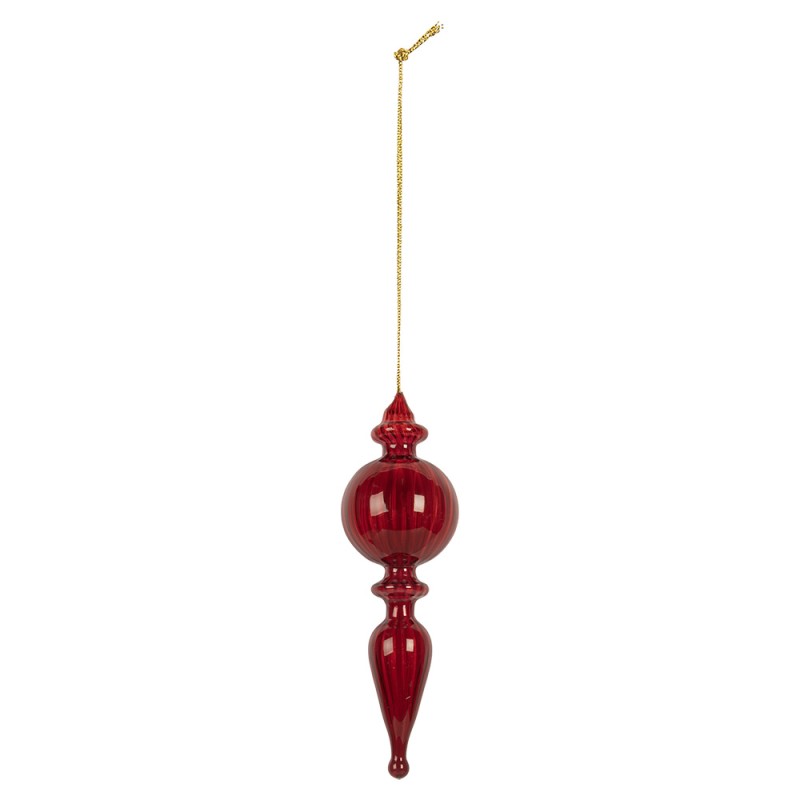 Clayre & Eef Weihnachtskugel Ø 5x17 cm Rot Glas