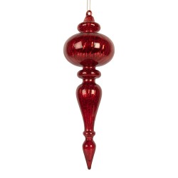 Clayre & Eef Boule de Noël Ø 9x28 cm Rouge Verre