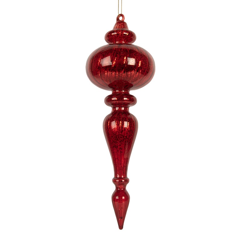 Clayre & Eef Weihnachtskugel Ø 9x28 cm Rot Glas
