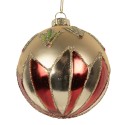 Clayre & Eef Weihnachtskugel Ø 8x8 cm Goldfarbig Glas