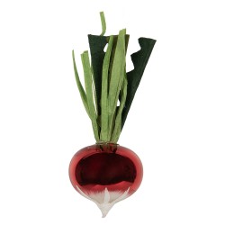Clayre & Eef Weihnachtsanhänger Ø 6x15 cm Rot Glas