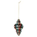 Clayre & Eef Christmas Bauble Ø 7x12 cm Multicoloured Glass
