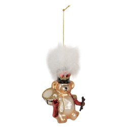 Clayre & Eef Ornamento Natalizio Orso 9x5x12 cm Color oro Vetro
