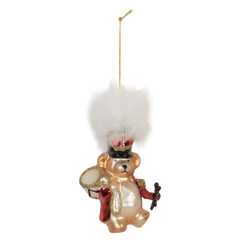 Clayre & Eef Ornamento Natalizio Orso 9x5x12 cm Color oro Vetro