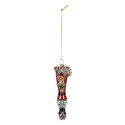 Clayre & Eef Ornamento Natalizio Elfo 4x2x13 cm Rosso Vetro