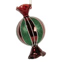 Clayre & Eef Christmas Ornament 7x4x12 cm Red Glass
