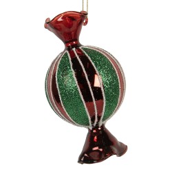 Clayre & Eef Christmas Ornament 7x4x12 cm Red Glass