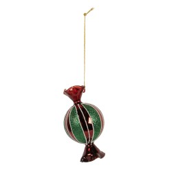 Clayre & Eef Christmas Ornament 7x4x12 cm Red Glass