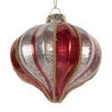 Clayre & Eef Palla di natale Ø 8x8 cm Rosso Vetro