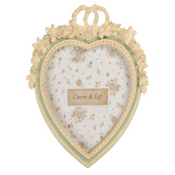 Clayre & Eef Cadre photo 13x18 cm Beige Vert Plastique