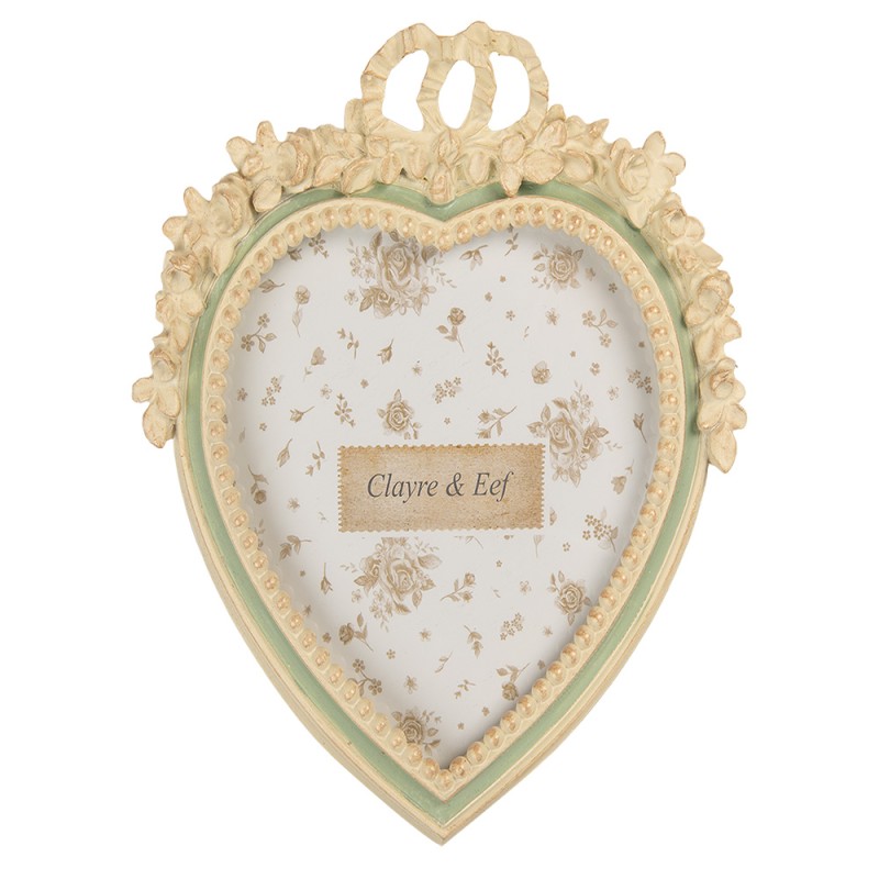Clayre & Eef Bilderrahmen 13x18 cm Beige Grün Kunststoff