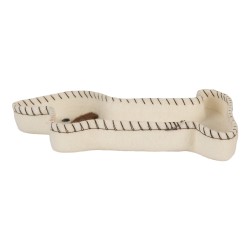 Clayre & Eef Scodella decorativa Cane 20x13x3 cm Bianco Feltro