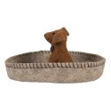 Clayre & Eef Decorative Bowl Ø 19x10 cm Grey Felt Dog