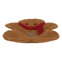 Clayre & Eef Scodella decorativa Uomo di pan di zenzero 19x16x4 cm Marrone Feltro