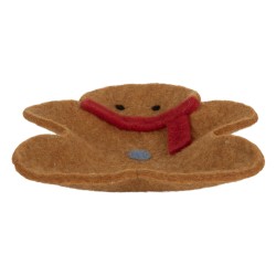 Clayre & Eef Scodella decorativa Uomo di pan di zenzero 19x16x4 cm Marrone Feltro