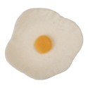 Clayre & Eef Scodella decorativa Uovo Ø 18x3 cm Bianco Feltro