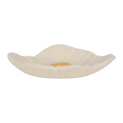 Clayre & Eef Scodella decorativa Uovo Ø 18x3 cm Bianco Feltro
