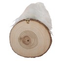 Clayre & Eef Gancio da parete Cane 11x15x14 cm Bianco Feltro