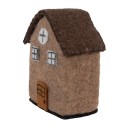 Clayre & Eef Statuetta decorativa Casa 12x7x14 cm Marrone Feltro