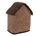 Clayre & Eef Statuetta decorativa Casa 12x7x14 cm Marrone Feltro