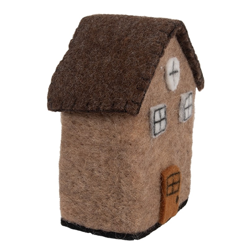 Clayre & Eef Statuetta decorativa Casa 12x7x14 cm Marrone Feltro