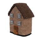 Clayre & Eef Statuetta decorativa Casa 12x7x14 cm Marrone Feltro