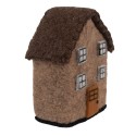 Clayre & Eef Statuetta decorativa Casa 12x7x14 cm Marrone Feltro
