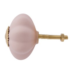 Clayre & Eef Deurknop Ø 4 cm Roze Keramiek