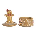 Clayre & Eef Voorraadpot Gingerbread man Ø 7x11 cm Bruin Kunststof