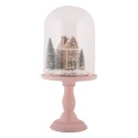 Clayre & Eef Kerstdecoratie met LED-verlichting Ø 17x36 cm Roze Kunststof