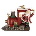 Clayre & Eef Kerstdecoratie Beeld Kerstman 16x10x13 cm Rood Kunststof