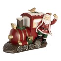 Clayre & Eef Kerstdecoratie Beeld Kerstman 16x10x13 cm Rood Kunststof