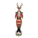 Clayre & Eef Décoration de Noël Image Cerf 25x22x82 cm Marron Plastique