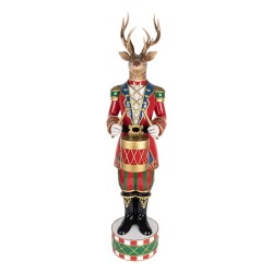 Clayre & Eef Décoration de Noël Image Cerf 25x22x82 cm Marron Plastique