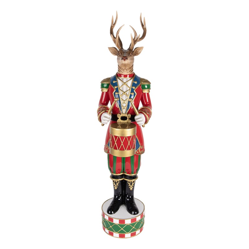Clayre & Eef Décoration de Noël Image Cerf 25x22x82 cm Marron Plastique
