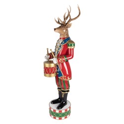 Clayre & Eef Décoration de Noël Image Cerf 25x22x82 cm Marron Plastique