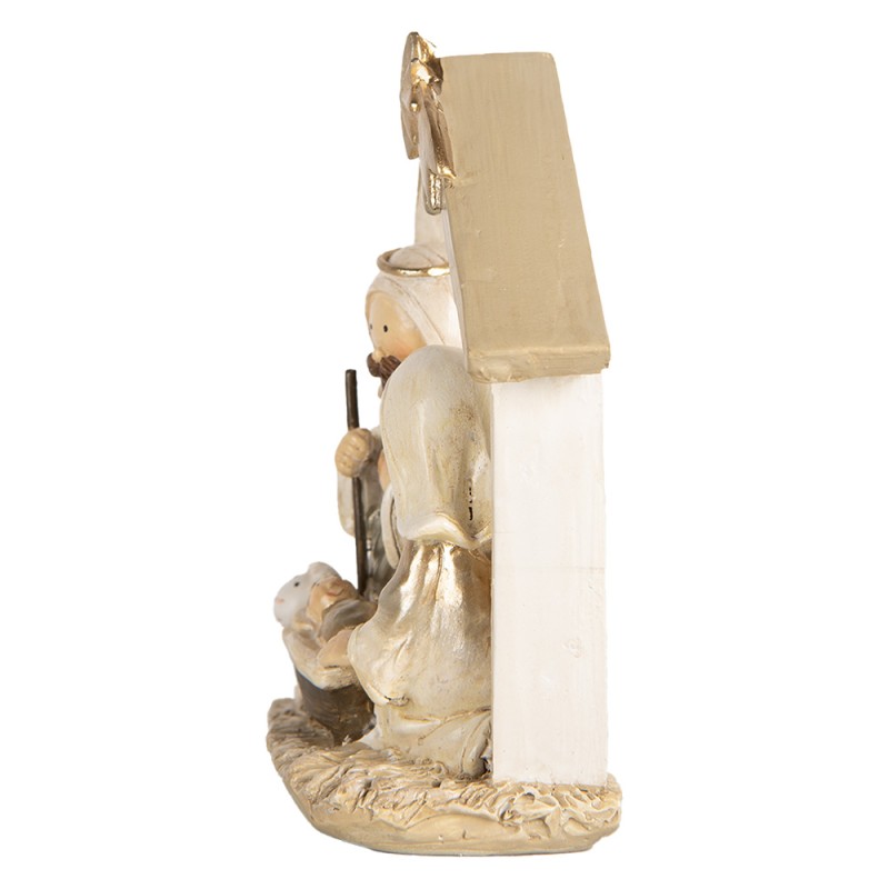 Clayre & Eef Statuetta decorativa di Natale Presepe 10x5x12 cm Beige Color oro Plastica
