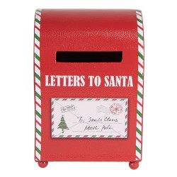 Clayre & Eef Christmas Decoration Mailbox 14x13x19 cm Red Metal