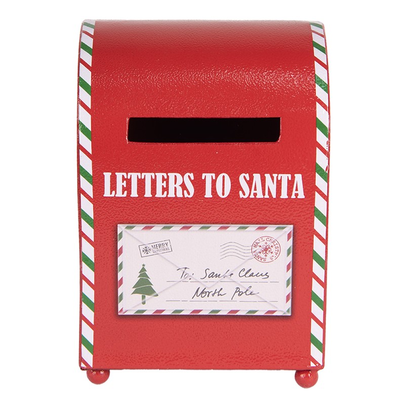 Clayre & Eef Christmas Decoration Mailbox 14x13x19 cm Red Metal