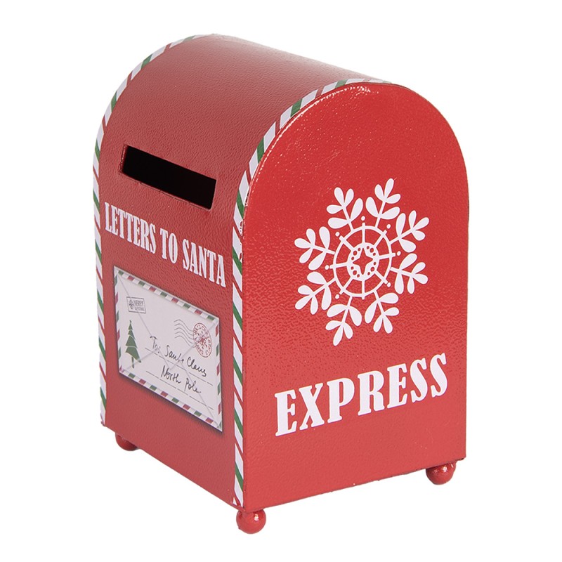 Clayre & Eef Christmas Decoration Mailbox 14x13x19 cm Red Metal