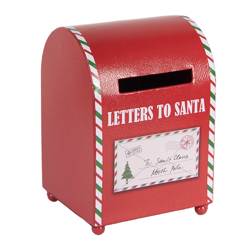 Clayre & Eef Christmas Decoration Mailbox 14x13x19 cm Red Metal