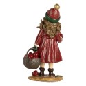 Clayre & Eef Christmas Decoration Figurine Girl 7x5x13 cm Red Plastic