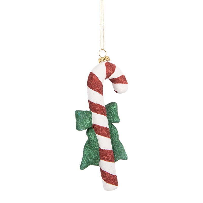 Clayre & Eef Christmas Ornament Candy Cane 8x3x17 cm Red White Plastic