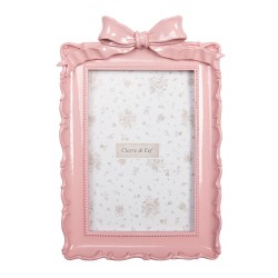 Clayre & Eef Bilderrahmen 10x15 cm Rosa Kunststoff